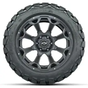 Set of (4) 14 in GTW Raven Wheels with 22x10-14 GTW Timberwolf All-Terrain Tires - Image 3