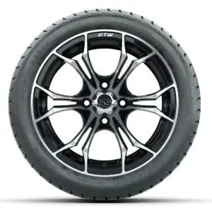 GTW Spyder Machined/Black 14 in Wheels with 225/30-14 Mamba Street Tires – Full Set - Image 3