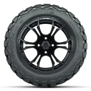 GTW Spyder Matte Black 14 in Wheels with 22x10-14 GTW Timberwolf All-Terrain Tires – Full Set - Image 2