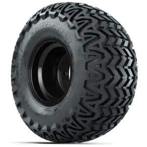 Set of (4) 10 in Black Steel Offset Wheels with 22x11-10 Predator All Terrain Tires - Image 3