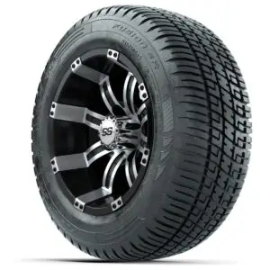 Set of (4) 12 in GTW Tempest Wheels with 215/50-R12 Fusion S/R Street Tires - Image 2