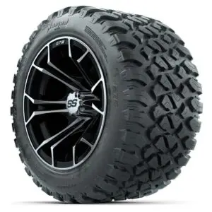 GTW Spyder Machined/Black 12 in Wheels with 20x10-R12 GTW Nomad All-Terrain Tires – Full Set - Image 3