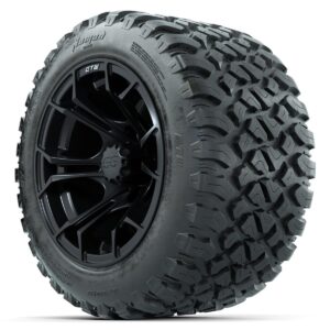 GTW Spyder Matte Black 12 in Wheels with 20x10-R12 GTW Nomad All-Terrain Tires – Full Set - Image 2