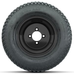 Set of (4) 10 in Black Steel Offset Wheels with 20x10-10 S-Tread Terra Pro Tires - Image 3