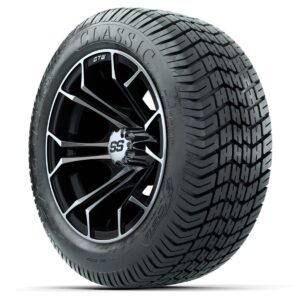 Set of (4) 12 in GTW Spyder Wheels with 215/40-12 Excel Classic Street Tires - Image 2