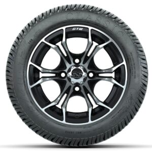 Set of (4) 12 in GTW Spyder Wheels with 215/40-12 Excel Classic Street Tires - Image 3