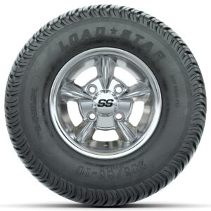 Set of (4) 10 in GTW Godfather Wheels with 205/65-10 Kenda Load Star Tires - Image 3