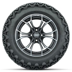 GTW Spyder Matte Grey 14 in Wheels with 23x10-14 GTW Predator All-Terrain Tires – Full Set - Image 2