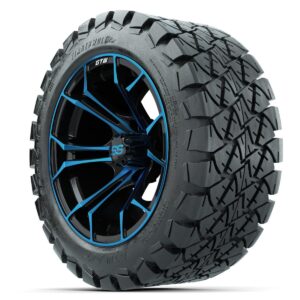 GTW Spyder Blue/Black 14 in Wheels with 22x10-14 GTW Timberwolf All-Terrain Tires – Full Set - Image 3