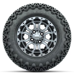 Set of (4) 12 in GTW Omega Wheels with 23x10.5-12 GTW Predator All-Terrain Tires - Image 2