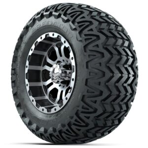 Set of (4) 12 in GTW Omega Wheels with 23x10.5-12 GTW Predator All-Terrain Tires - Image 3