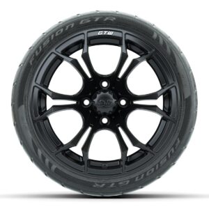 Set of (4) 14 in GTW Spyder Wheels with 205/40-R14 Fusion GTR Street Tires - Image 3