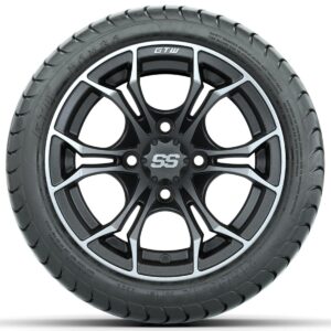 Set of (4) 12 in GTW Spyder Wheels with 215/35-12 GTW Mamba Street Tires - Image 2