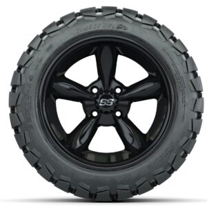Set of (4) 14 in GTW Godfather Wheels with 22x10-14 GTW Timberwolf All-Terrain Tires - Image 2