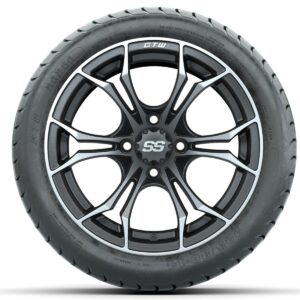GTW Spyder Matte Grey 14 in Wheels with 225/30-14 Mamba Street Tires – Full Set - Image 2