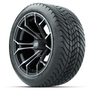 GTW Spyder Matte Grey 14 in Wheels with 225/30-14 Mamba Street Tires – Full Set - Image 3