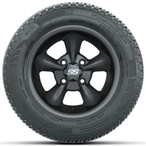 Set of (4) 12 in GTW Godfather Wheels with 215/50-R12 Fusion S/R Street Tires - Image 2