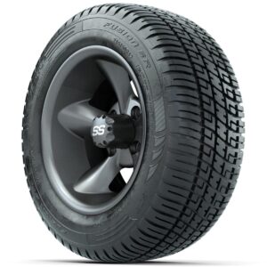 Set of (4) 12 in GTW Godfather Wheels with 215/50-R12 Fusion S/R Street Tires - Image 3