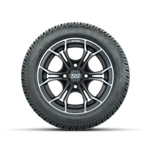 Set of (4) 12 in GTW Spyder Wheels with 215/40-12 Excel Classic Street Tires - Image 2