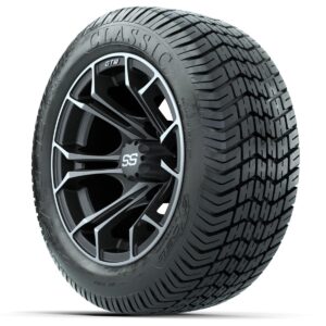 Set of (4) 12 in GTW Spyder Wheels with 215/40-12 Excel Classic Street Tires - Image 3