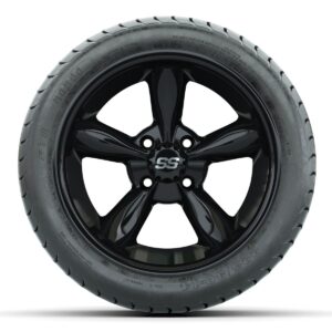 Set of (4) 14 in GTW Godfather Wheels with 225/30-14 Mamba Street Tires - Image 3