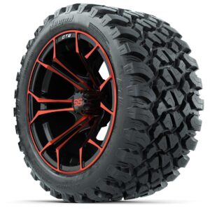 GTW Spyder Red/Black 14 in Wheels with 23x10-14 GTW Nomad All-Terrain Tires – Full Set - Image 3