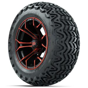 GTW Spyder Red/Black 14 in Wheels with 23x10-14 GTW Predator All-Terrain Tires – Full Set - Image 3
