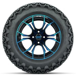 GTW Spyder Blue/Black 14 in Wheels with 23x10-14 GTW Predator All-Terrain Tires – Full Set - Image 2