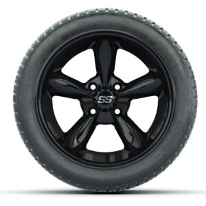 Set of (4) 14 in GTW Godfather Wheels with 205/30-14 Fusion Street Tires - Image 2