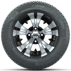 Set of (4) 12 in GTW Vampire Wheels with 215/50-R12 Fusion S/R Street Tires - Image 2