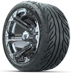 Set of (4) 12 in GTW Specter Wheels with 215/40-R12 Fusion GTR Street Tires - Image 2