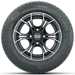 Set of (4) 12 in GTW Spyder Wheels with 215/50-R12 Fusion S/R Street Tires - Image 3