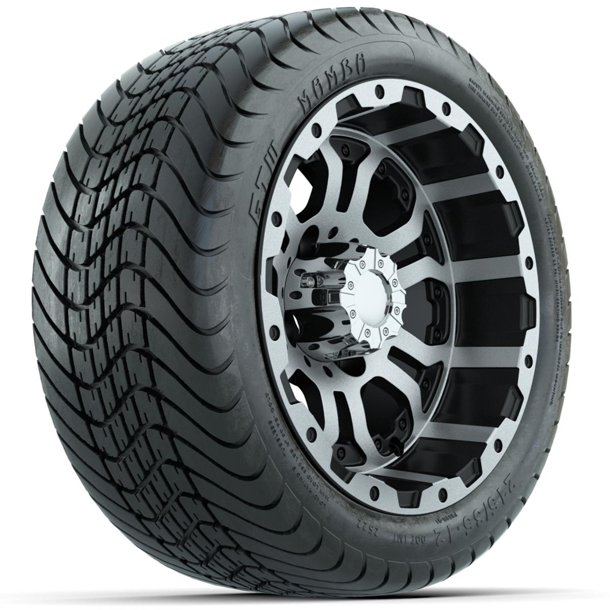 Set of (4) 12 in GTW Omega Wheels with 215/35-12 GTW Mamba Street Tires ...
