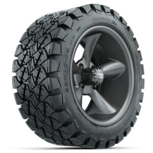 Set of (4) 14 in GTW Godfather Wheels with 22x10-14 GTW Timberwolf All-Terrain Tires - Image 2
