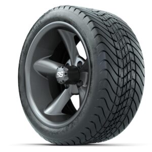 Set of (4) 14 in GTW Godfather Wheels with 225/30-14 Mamba Street Tires - Image 2