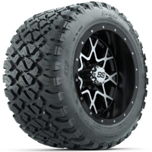 Set of (4) 12 in GTW Vortex Wheels with 20x10-R12 GTW Nomad All-Terrain Tires - Image 2