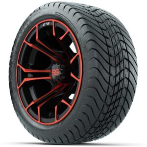 GTW Spyder Red/Black 12 in Wheels with 215/35-12 GTW Mamba Street Tires – Full Set - Image 3