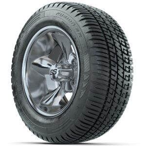 Set of (4) 12 in GTW Godfather Wheels with 215/50-R12 Fusion S/R Street Tires - Image 2