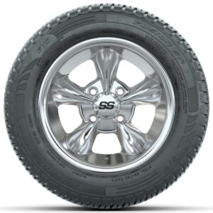 Set of (4) 12 in GTW Godfather Wheels with 215/50-R12 Fusion S/R Street Tires - Image 3