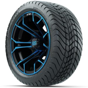 GTW Spyder Blue/Black 12 in Wheels with 215/35-12 GTW Mamba Street Tires – Full Set - Image 3
