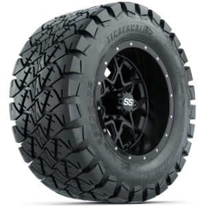 Set of (4) 12 in GTW Vortex Wheels with 22x10-12 GTW Timberwolf All-Terrain Tires - Image 2