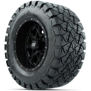 Set of (4) 12 in GTW Vortex Wheels with 22x10-12 GTW Timberwolf All-Terrain Tires - Image 3