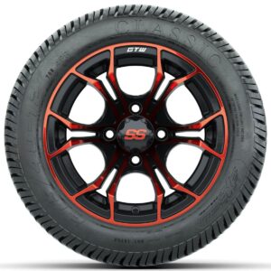 Set of (4) 12 in GTW Spyder Wheels with 215/40-12 Excel Classic Street Tires - Image 2