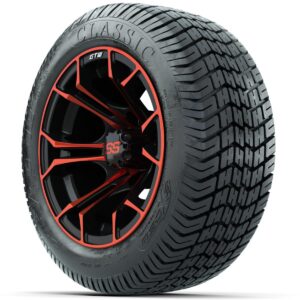 Set of (4) 12 in GTW Spyder Wheels with 215/40-12 Excel Classic Street Tires - Image 3