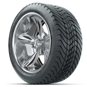 Set of (4) 14 in GTW Godfather Wheels with 225/30-14 Mamba Street Tires - Image 3