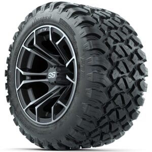 Set of (4) 12 in GTW Spyder Wheels with 22x11-R12 GTW Nomad All-Terrain Tires - Image 2