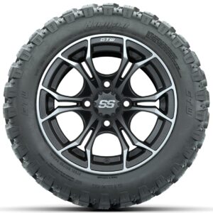 Set of (4) 12 in GTW Spyder Wheels with 22x11-R12 GTW Nomad All-Terrain Tires - Image 3