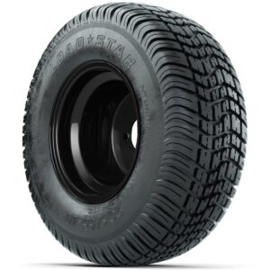 Set of (4) 10 in Black Steel Offset Wheels with 205/65-10 Kenda Load Star Tires - Image 2