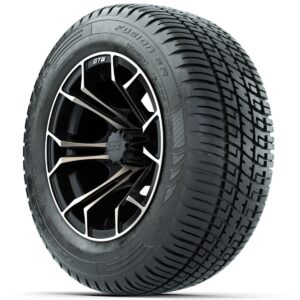 Set of (4) 12 in GTW Spyder Wheels with 215/50-R12 Fusion S/R Street Tires - Image 2