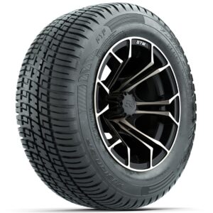 Set of (4) 12 in GTW Spyder Wheels with 215/50-R12 Fusion S/R Street Tires - Image 3